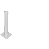 Barrier bollard | Steel tube  152 x 3.2 mm | stationary | for dowel fixing | hot-dip galvanized | total length: 1000 mm | without signal